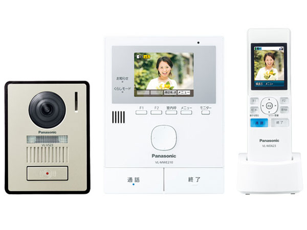 Panasonic テレビドアホン ワイヤレスモニター子機付 VL-SWE210KL