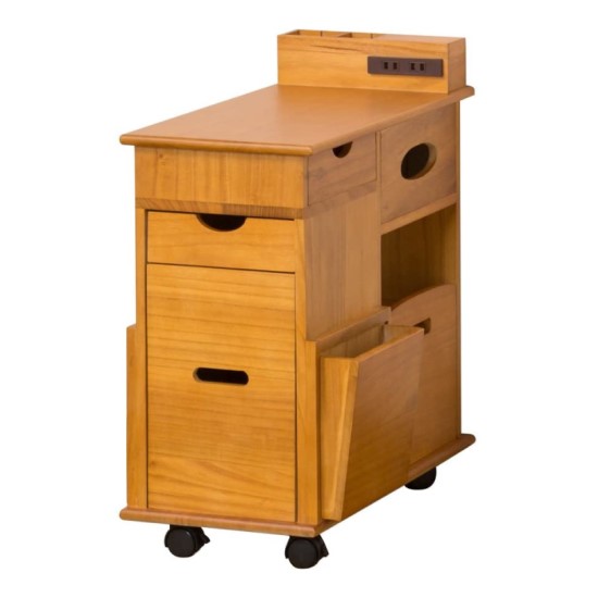 ■KUROSHIO（クロシオ）ソファーサイドすっ桐ワゴン　64838　