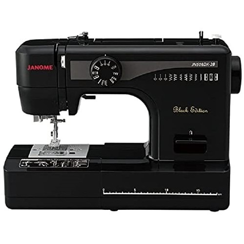 ■JANOME（ジャノメ）電動ミシン ブラックエディション［黒］ 本体 フットコントローラー付きJN508DX2