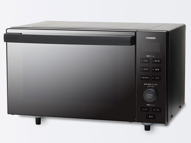 ツインバード オーブンレンジ 18L ブラック Mirror Design DR-E857B