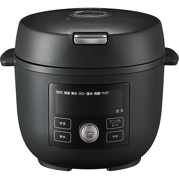 タイガー 電気圧力鍋 1.2～1.4L TIGER COOKPOT COK-A220-KM [マットブラック]