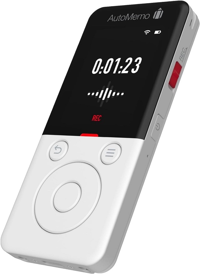 ソースネクスト AIボイスレコーダー　AutoMemo R　ホワイト　AMRWH