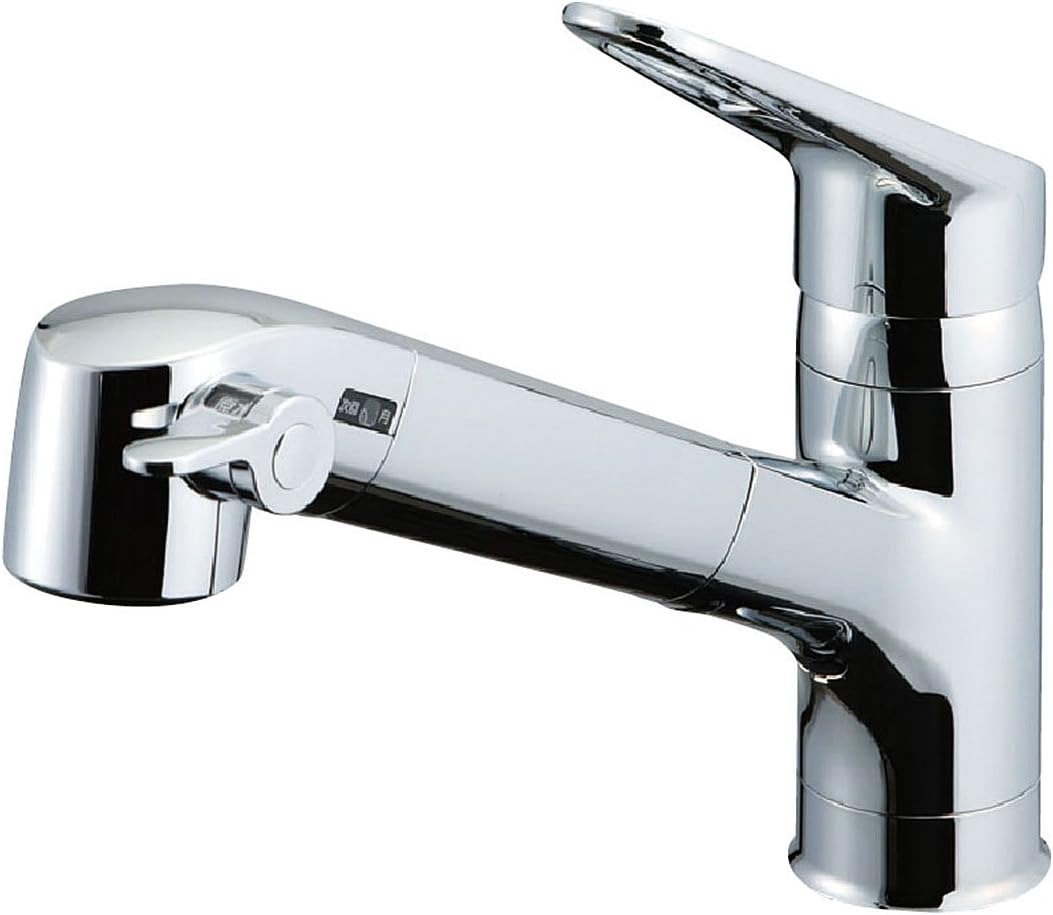 ■LIXIL(リクシル) INAX キッチン水栓 浄水器内蔵シングルレバー混合水栓 ハンドシャワー付 (水栓 + 浄水カートリッジ 1本) 蛇口 PFAS/PFOS/PFOA除去対応 RJF-771YA