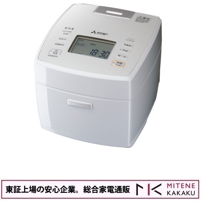 三菱電機 IHジャー炊飯器 1升炊き　備長炭 炭炊釜 NJ-VE18F-W [月白]