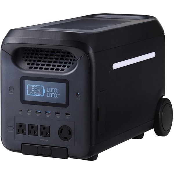 【東証上場の安心企業】DE-PS2500PBK　●エレコム ポータブル電源 2500P (容量 2560Wh / AC出力 2500W)【送料無料!（北海道、沖縄・離島配送不可）/取寄品】