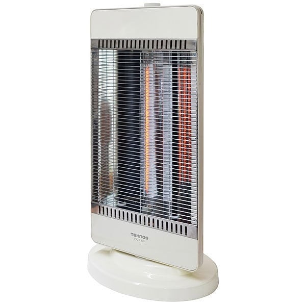 ■TEKNOS（テクノス）コンビヒーター3灯 (シーズヒーター2+カーボン1) 1200W［ホワイト］TSC-1203