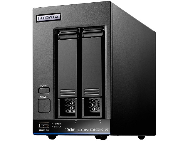 アイ・オー・データ機器 HDL2-XA2B 10GbE＆マルチギガビット Linux 法人向け 2ドライブNAS 2TB （5年保証・データ復旧サービス付き）