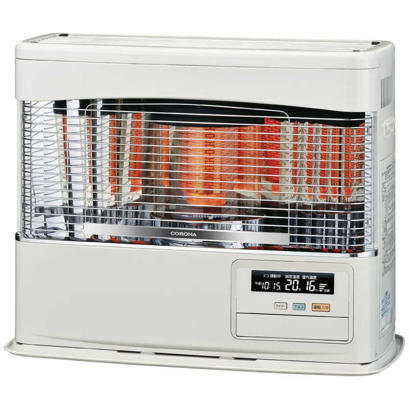 ■CORONA（コロナ）寒冷地用大型ストーブ FF式輻射（ラウンドタイプ） ［ホワイト］FF-6825PR-W