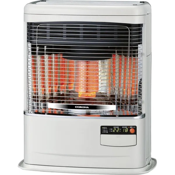 ■CORONA(コロナ)寒冷地用大型ストーブ FF式輻射(ラウンドタイプ) ミニパルVシリーズ［ホワイト］FF-VY5525P-W