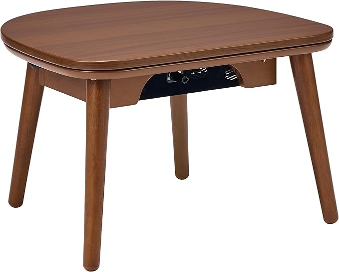 ■ユアサプライムス こたつテーブル マカロ545F-BR 50×45cm ブラウン 一人用こたつ 長方形 MAKARO545F-BR