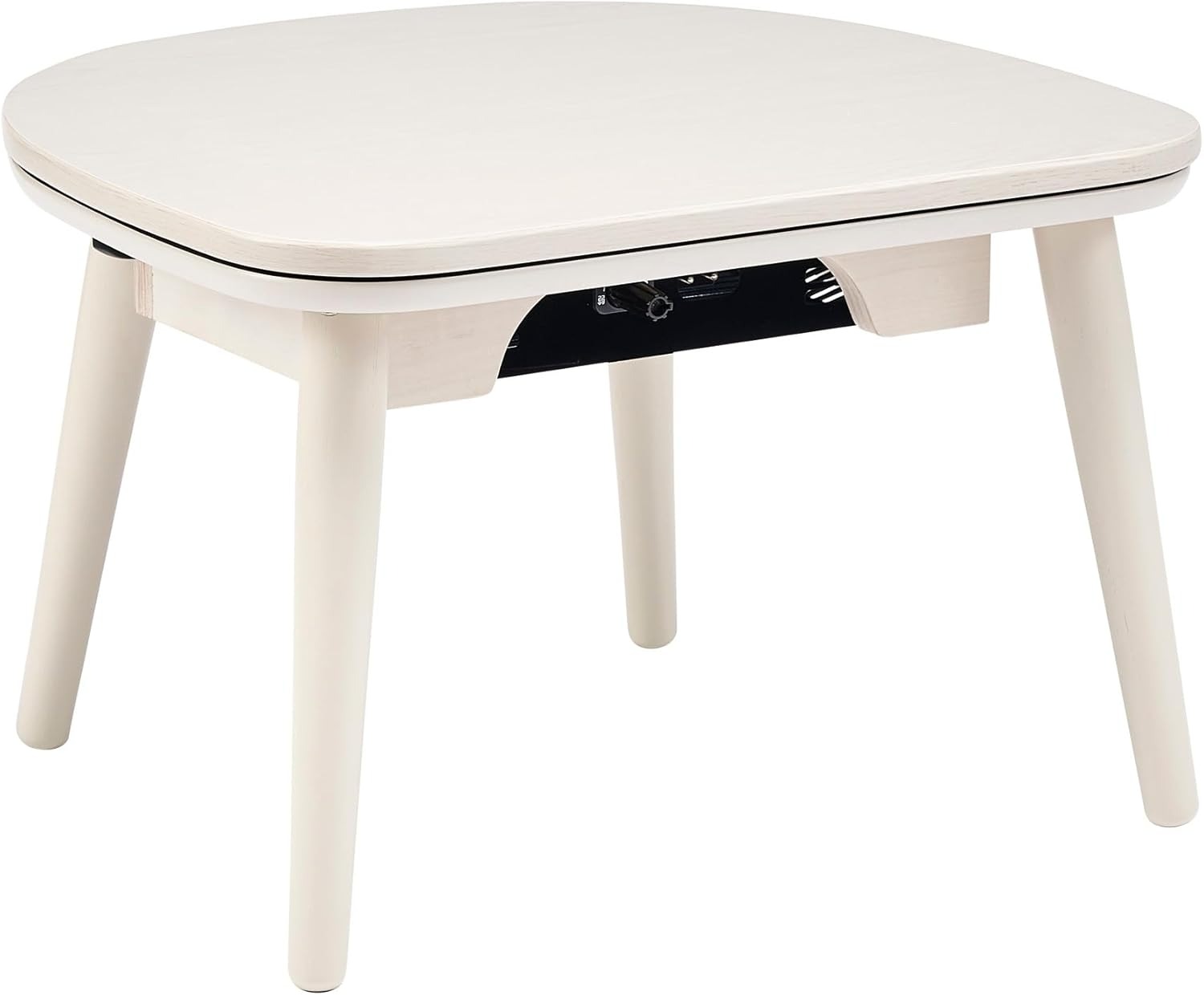 ■ユアサプライムス こたつテーブル マカロ545F-WW 50×45cm ホワイトウォッシュ 一人用こたつ 長方形 MAKARO545F-WW