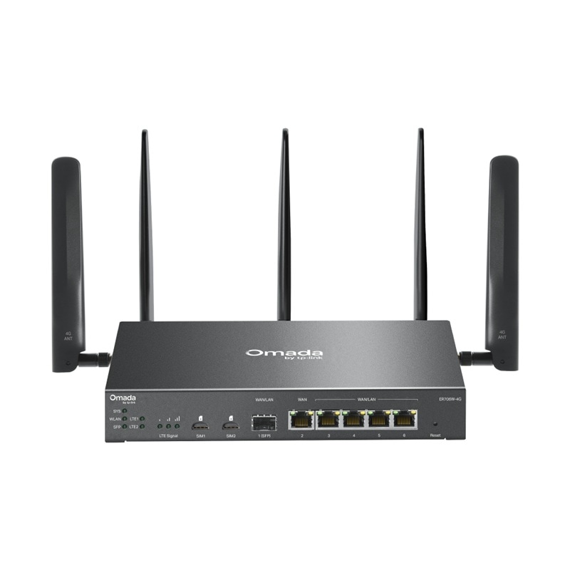 TP-Link ティーピーリンク Omada 4G+ Cat6 AX3000 Wi-Fi 6 ギガビットVPNルーター　ER706W-4G