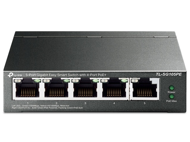 TP-LINK TL-SG105PE 5ポート ギガビット PoE+ 4ポート EasySmart デスクトップ スイッチ