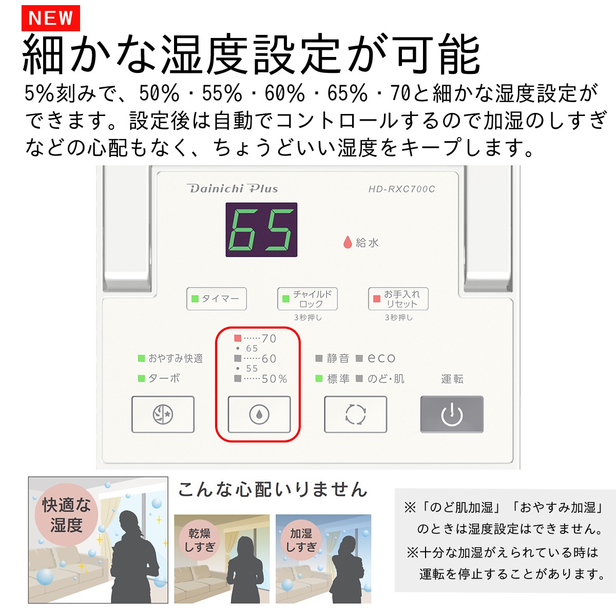 ■ダイニチ工業 DAINICHI　ハイブリッド式加湿器 RXC TYPE［サンドホワイト］HD-RXC700C-W