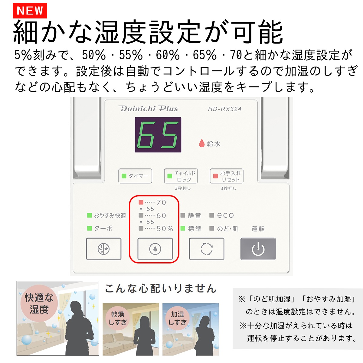 ■ダイニチ工業 DAINICHI　ハイブリッド式加湿器 RXシリーズ［サンドホワイト］HD-RX324-W
