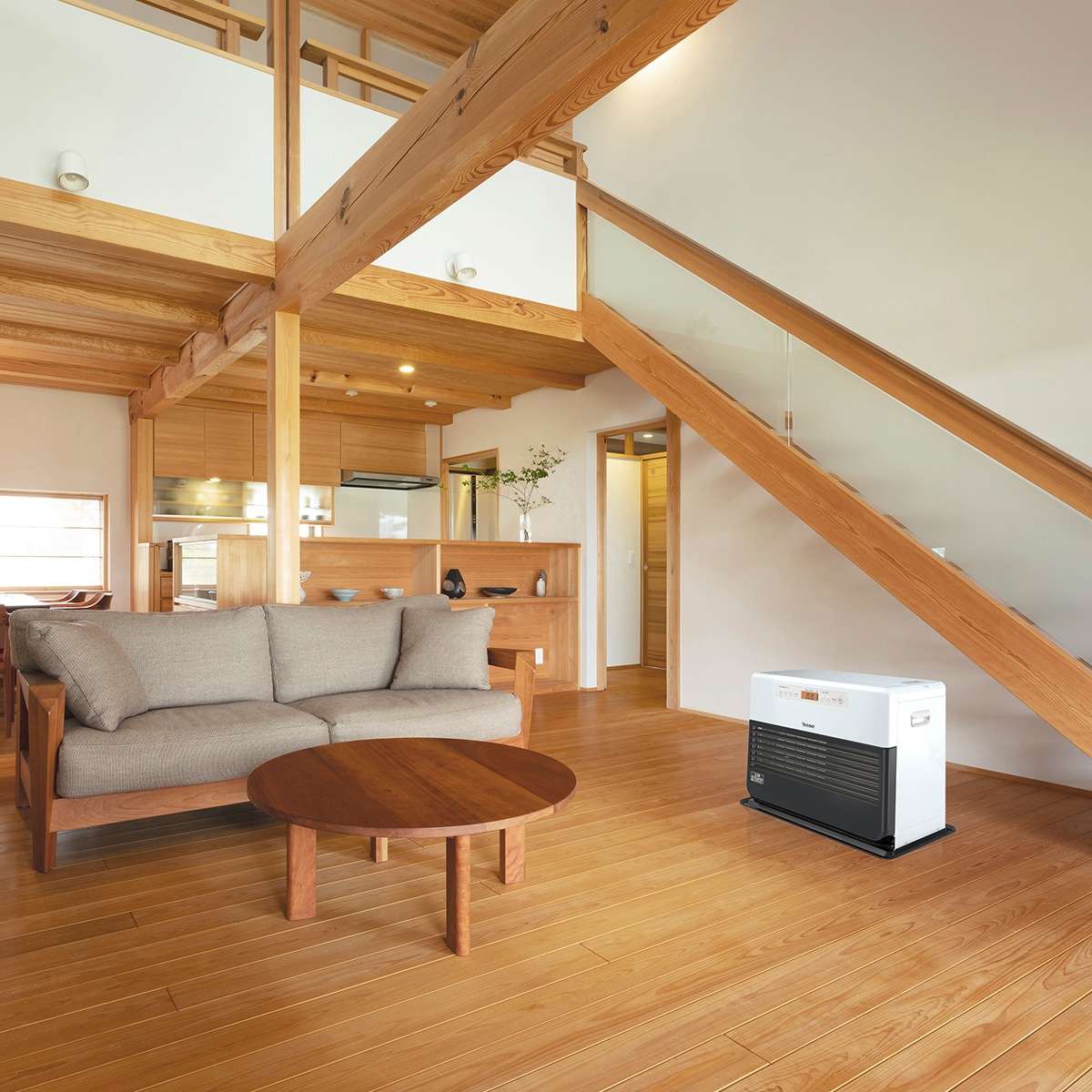 ■ダイニチ工業 DAINICHI 家庭用石油ファンヒーター FZ SERIES［ホワイト×ブラック］FZ-104-WK