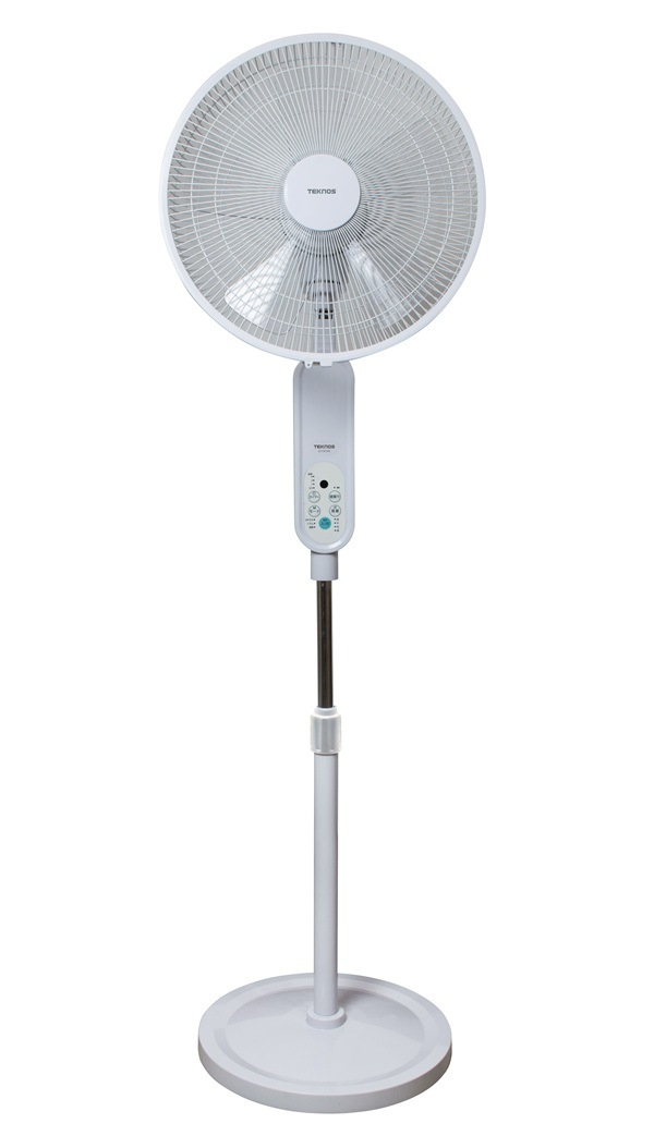 ■TEKNOS（テクノス） DCフロアー扇風機 40cm 5枚羽根 フルリモコン［ホワイト］KI-F816R