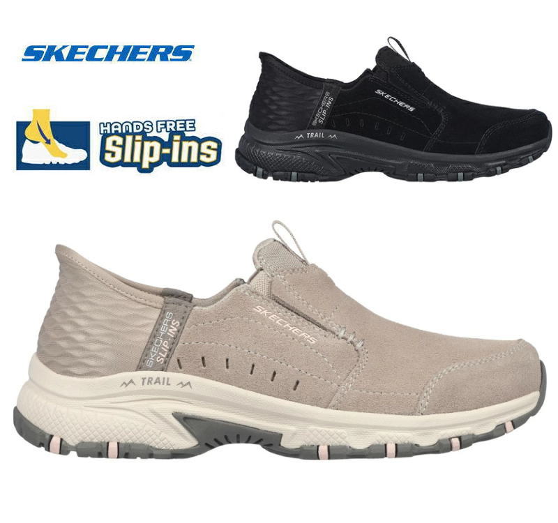 スケッチャーズ レディース スリップインズ ヒルクレスト スナッピー ウルトラ フレックス 3.0 アウトドア モック スリッポン ローカット スニーカー 180016 ブラック ベージュ トープ BBK TPE 黒 女性 運動靴 トレッキングシューズ 健康 軽量 23cm 23.5cm 24cm 24.5cm 25cm スケッチャーズ レディース スリップインズ ヒルクレスト スナッピー