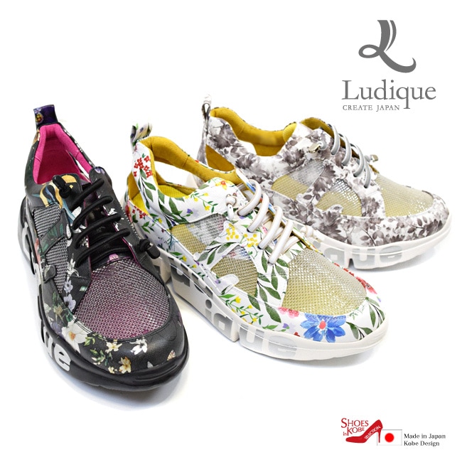 超美品 Ludique ルディック サイドジップ スニーカー 革 ブラック 24 Ludique[ルディック] | シューズイン神戸【本店】