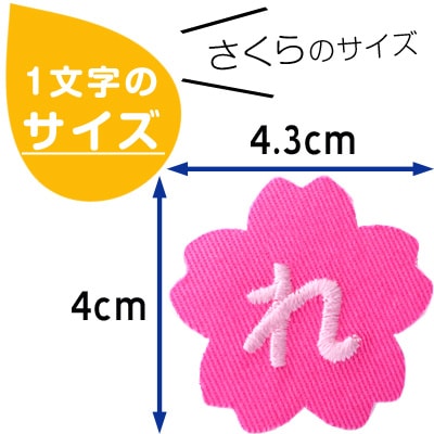 さくら お名前ワッペン お名前ワッペン『さくら』<br>【入園入学準備】【名前