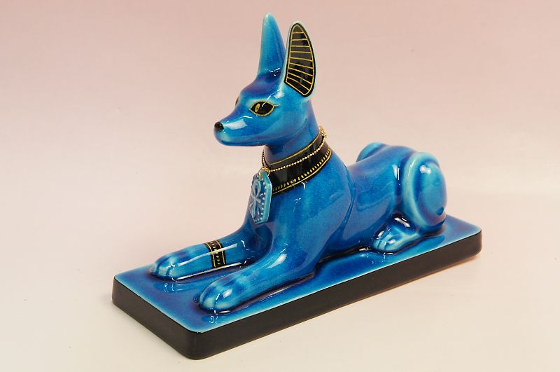 青釉アヌビス 置物（犬・いぬ） | 花器・インテリア,インテリア