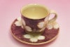 紫地白桜　コーヒー碗皿|碗皿