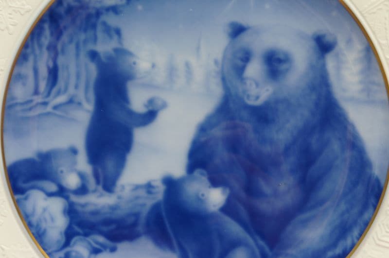 大倉陶園1988年クリスマスプレート「クマ」 | いっぴん,いっぴん