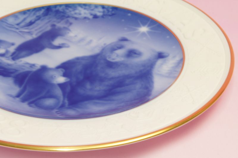 大倉陶園1988年クリスマスプレート「クマ」 | いっぴん,いっぴん