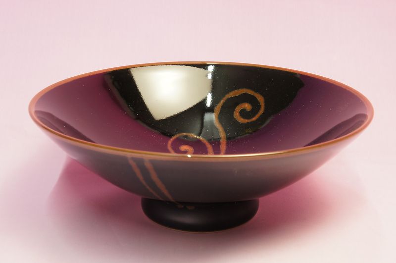 白山陶器 平茶わん（黒うず） | ご飯茶碗 | | 食器のみつはた