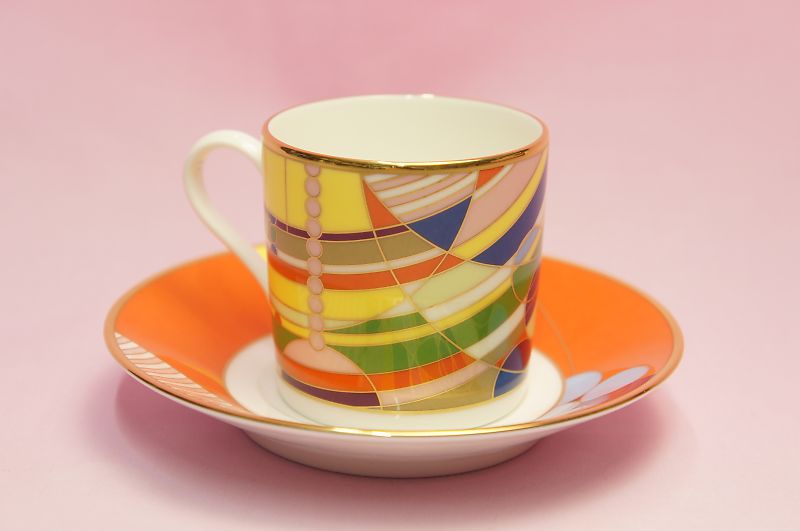 コーヒー碗皿ペアセット 「マーチバルーンズ・フランク・ロイド