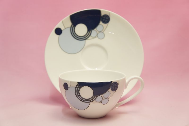 ティー・コーヒー碗皿・インペリアルブルー【フランク・ロイド・ライト