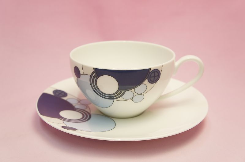 ティー・コーヒー碗皿・インペリアルブルー【フランク・ロイド・ライト