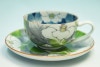 赤絵山茶花　ティー・コーヒー碗皿(緑)|碗皿