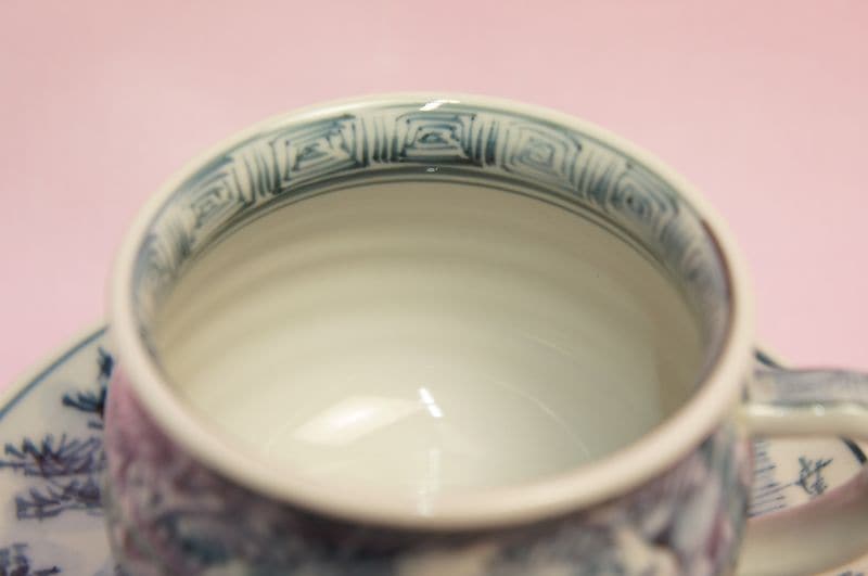 六齋窯 村田幸之介 染付山水 コーヒー碗皿 | いっぴん | | 食器のみつはた