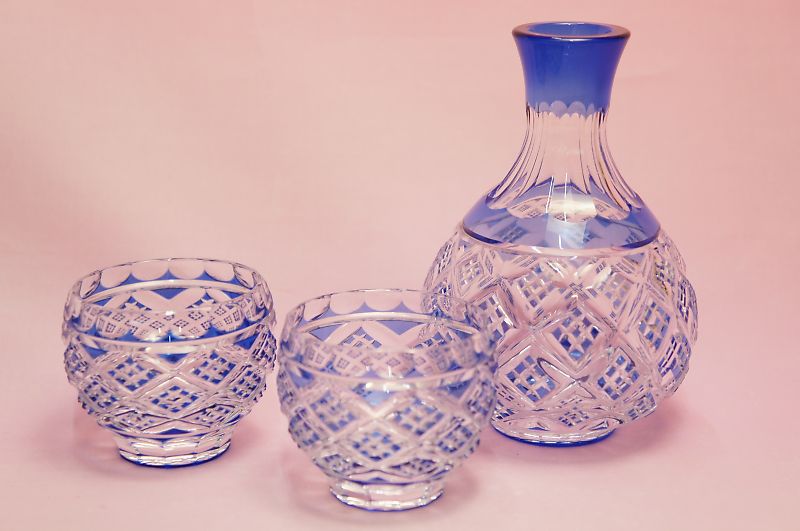 江戸切子酒器揃 酒器揃 – 硝子工房 彩鳳