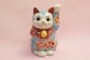 青釉桜・左手　３．３号招き猫|インテリア|花器・インテリア