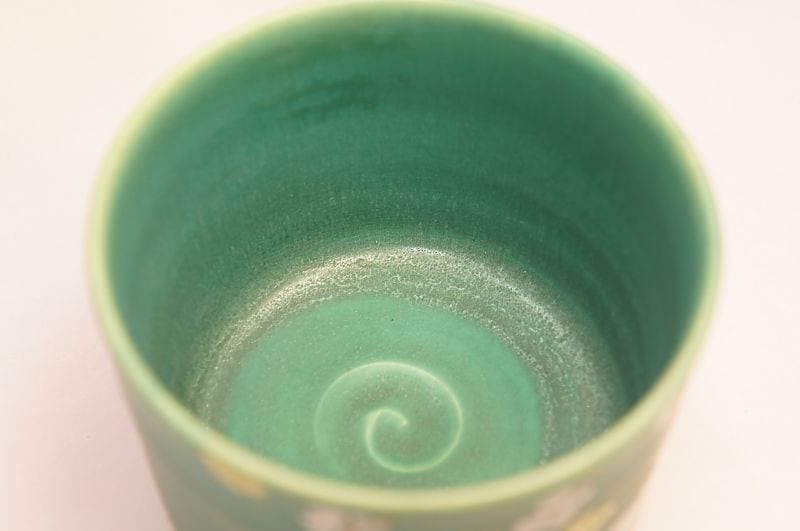 緑釉白孔雀 筒茶碗 | 抹茶碗・茶道具 | | 食器のみつはた