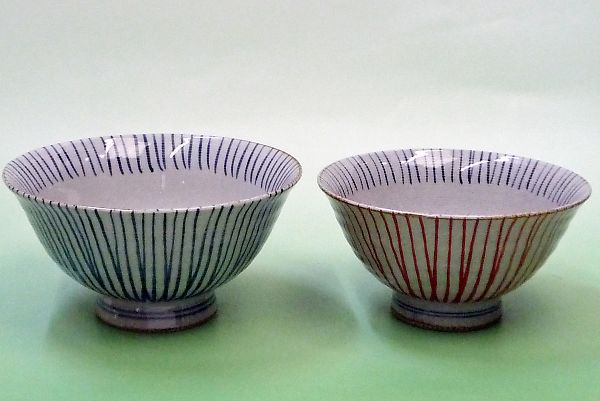 京泉　千筋桔梗　夫婦飯茶碗 Amazon | 京泉 千筋桔梗 夫婦飯茶碗 | ノーブランド品 | 飯碗