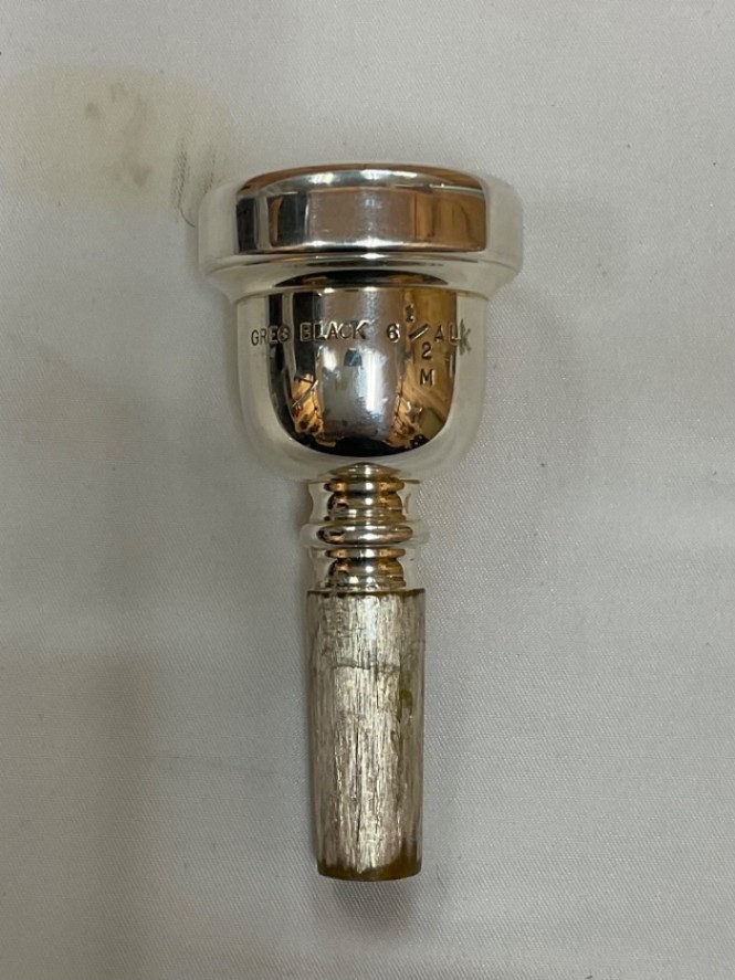 u54171 中古 GREG BLACK 6 1/2 AL トロンボーンマウスピース 削りあり