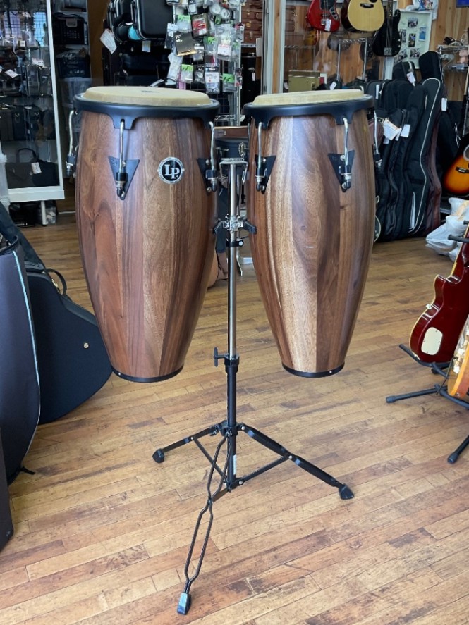 u55061 中古 LP LPA646 SW コンガ ペア スタンド付き ソフトケース付き