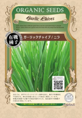 有機種子 【 ガーリックチャイブ / ニラ 】 小袋 （栽培用 種子）