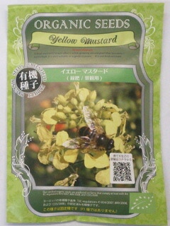 有機種子 【 イエロー マスタード 】 小袋 （栽培用 種子 緑肥 景観用）