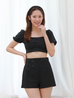 バックリボンパフスリーブワンピ見えビキニ(248007)｜MIULAN TOKYO公式通販