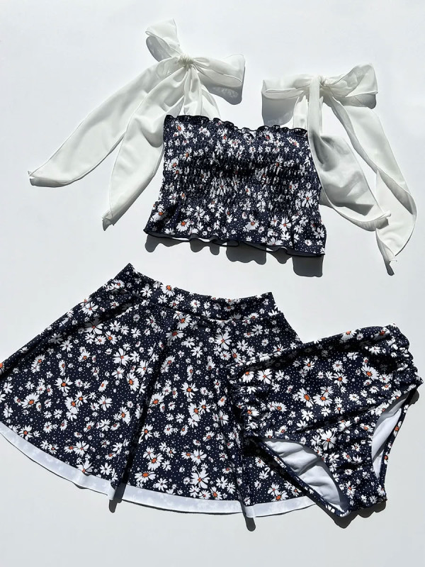 【新作】マーガレットドット柄フレアスカート(258003)