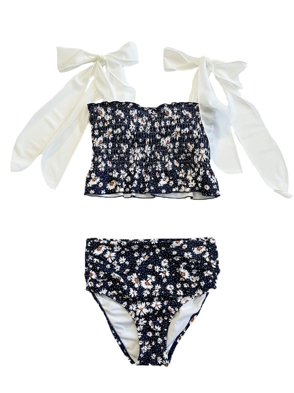 【新作】マーガレットドット柄シャーリングバンドゥビキニ(258000)