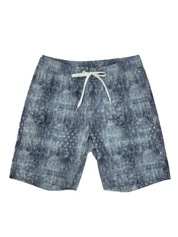 デニムプリントレギュラー丈メンズサーフパンツ(256307)
