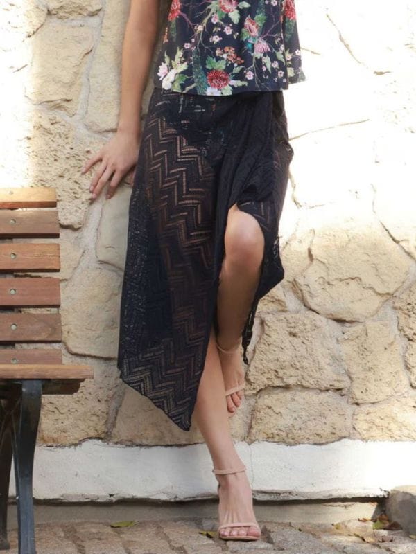 ヘリンボーン編みレースサロート/パレオ(255402)