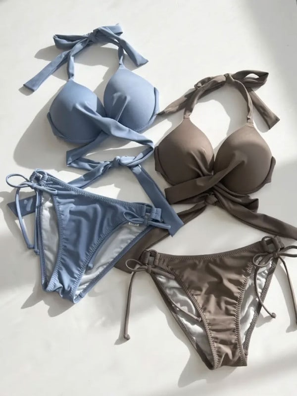 【新作】無地クロッシーワイヤースタイルアップビキニ(258033)