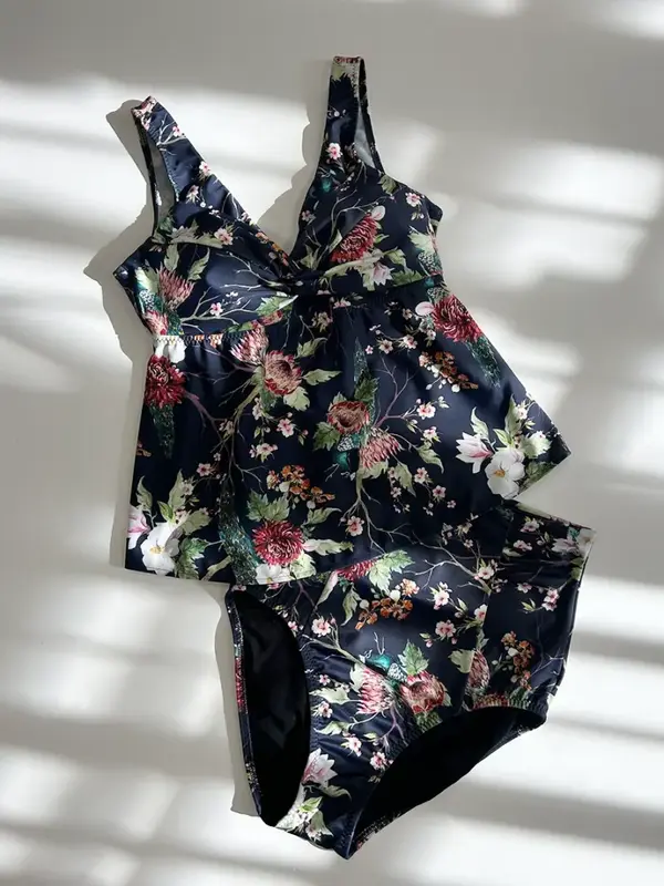 ジャパネスクボタニカルVネックキャミソールビキニ(255001)