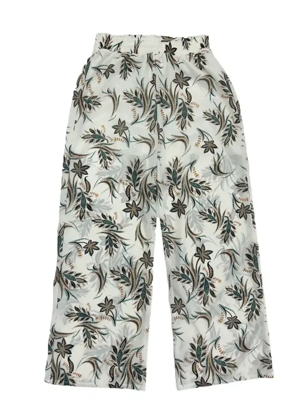 【新作リゾートウェア】オリエンタルフラワー柄ロングパンツ(255009)